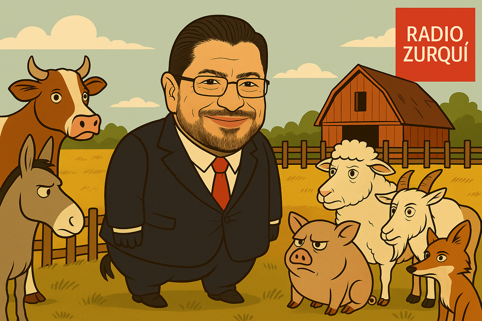 Rodrigo Chaves dictador, Rebelión en la Granja análisis político, gobierno autoritario Costa Rica, Pilar Cisneros vocera oficialista, Laura Fernández diputada Pueblo Soberano, Ada Acuña sumisión política, George Orwell Costa Rica, novela distópica comparativa, crítica gobierno Chaves.

