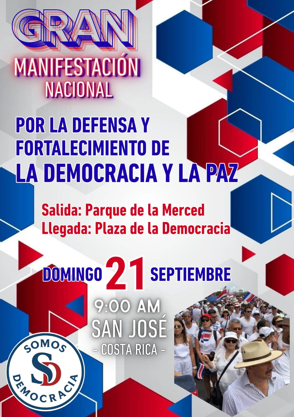 Somos Democracia Costa Rica, Manifestación 21 de setiembre 2025, Radio Zurquí convocatoria