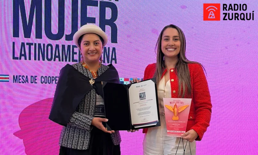 Daniela Coll Ross recibió el premio Mujer Líder 2025 en Ecuador, imagen de archivo de Radio Zurquí