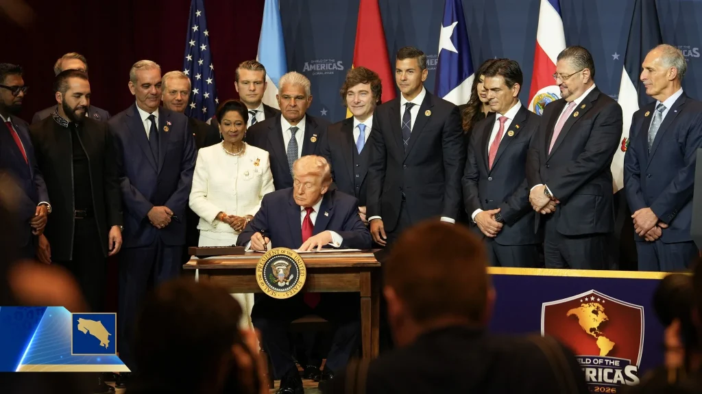 Cumbre Shield of the Americas donde se anunció una coalición militar hemisférica con participación de países latinoamericanos