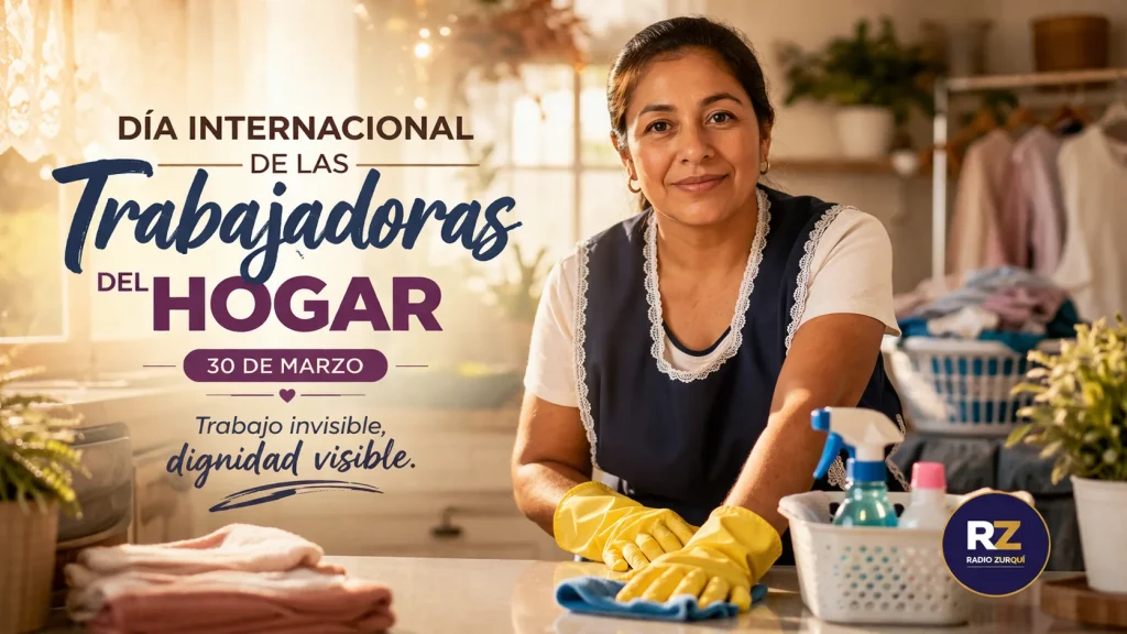 Día Internacional de las Trabajadoras del Hogar 30 de marzo composición conceptual Radio Zurquí