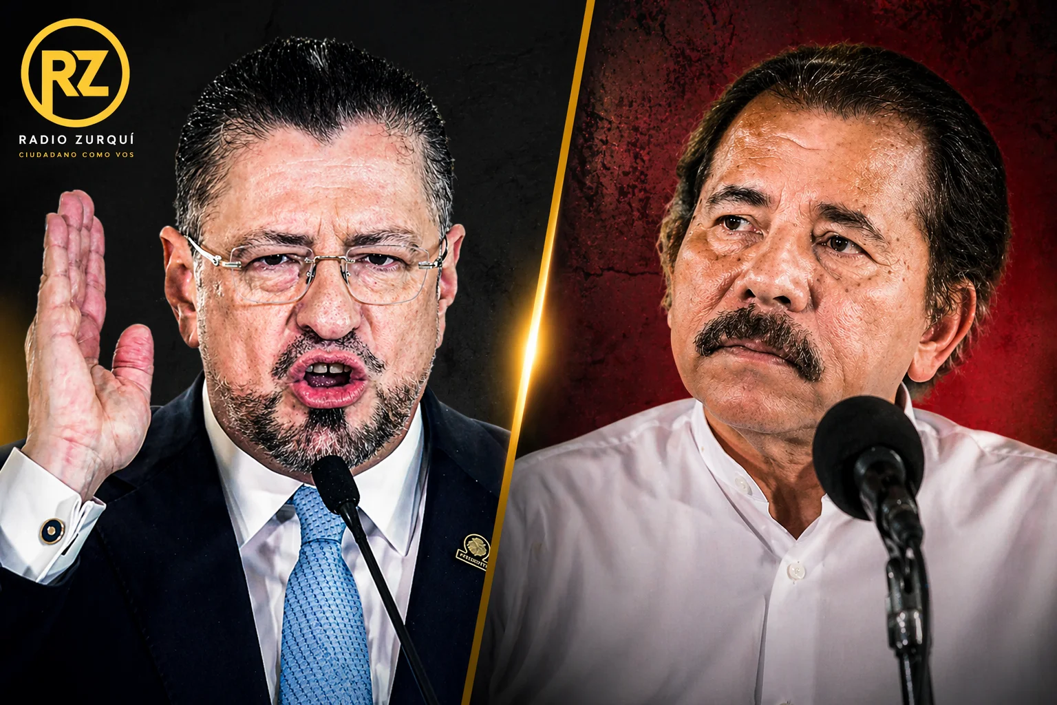 Aprobación de Rodrigo Chaves comparada con Daniel Ortega en ranking regional Radio Zurquí