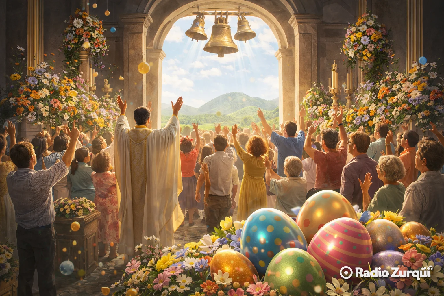 Celebración del Domingo de Resurrección con flores y comunidad | Radio Zurquí