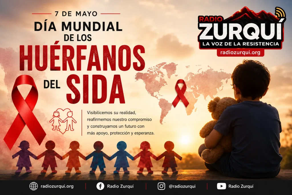 Ilustración del Día Mundial de los Huérfanos del SIDA para la sección Un día como hoy de Radio Zurquí