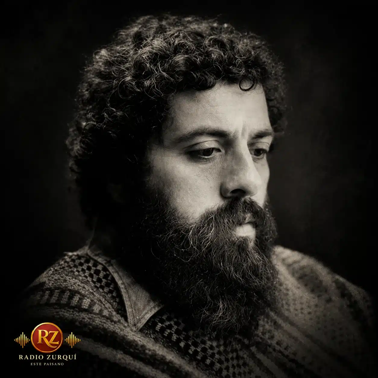Facundo Cabral en retrato editorial para la sección Cita del día de Radio Zurquí