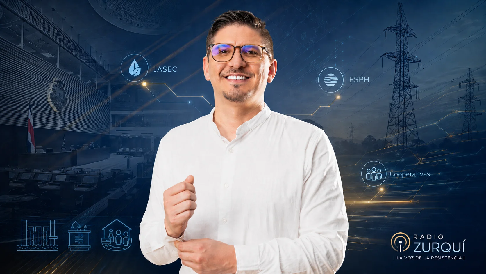 Salvador Padilla rechaza proyecto eléctrico por fallas en gobernanza en análisis publicado por Radio Zurquí