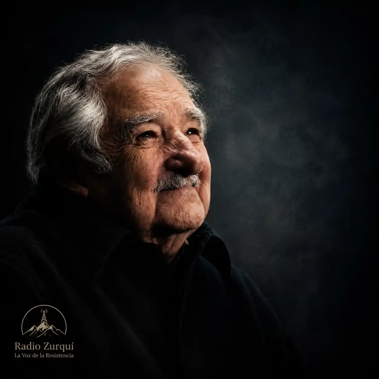 Pepe Mujica en imagen editorial para la frase del día del 20 de mayo en Radio Zurquí