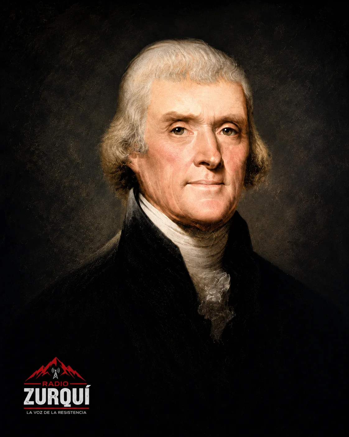 Retrato de Thomas Jefferson para la cita del día del 27 de mayo en Radio Zurquí