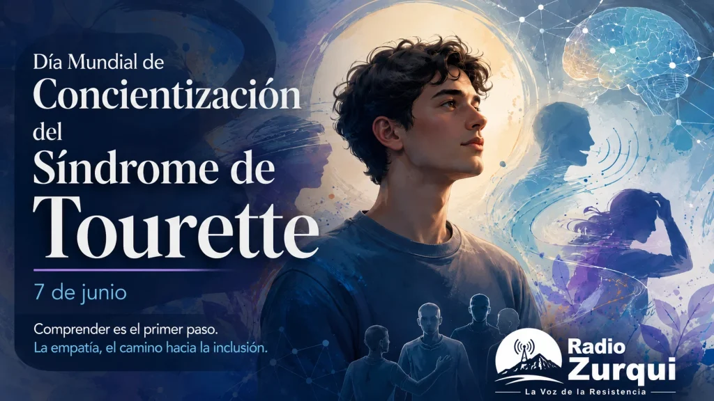 Imagen editorial sobre el Día Mundial de Concientización del Síndrome de Tourette, 7 de junio.