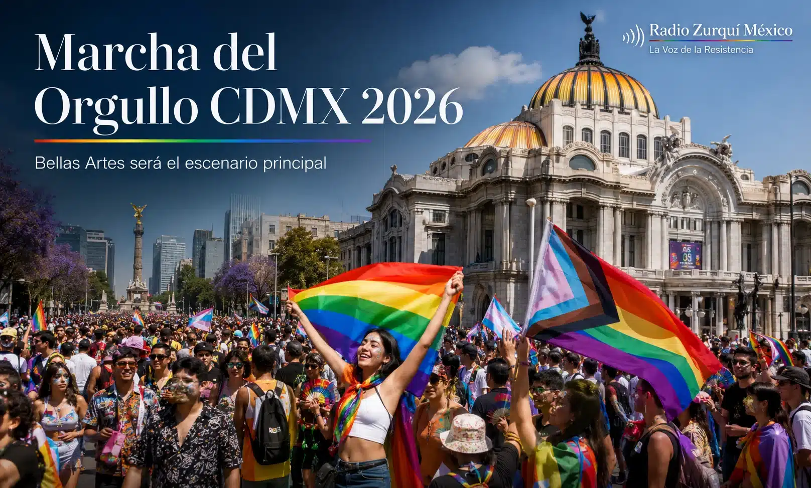 Marcha del Orgullo CDMX 2026 cambia escenario principal a Bellas Artes