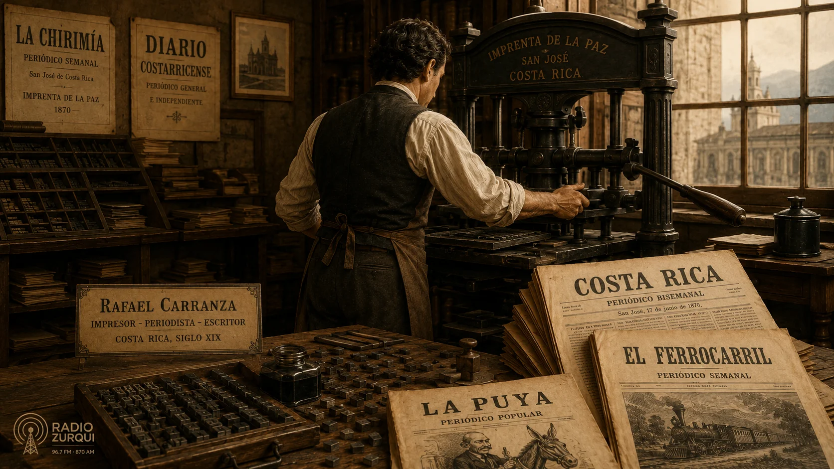 Rafael Carranza, el impresor que levantó memoria y prensa en Costa Rica