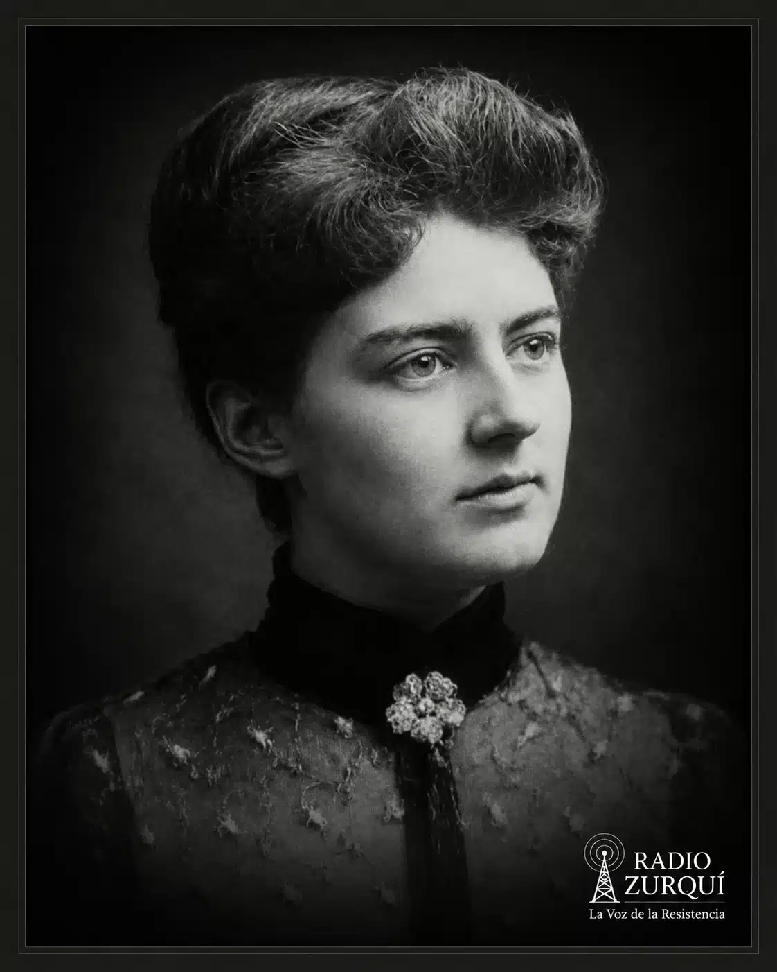 Retrato editorial de Sarah Orne Jewett para la cita del día del 24 de junio en Radio Zurquí