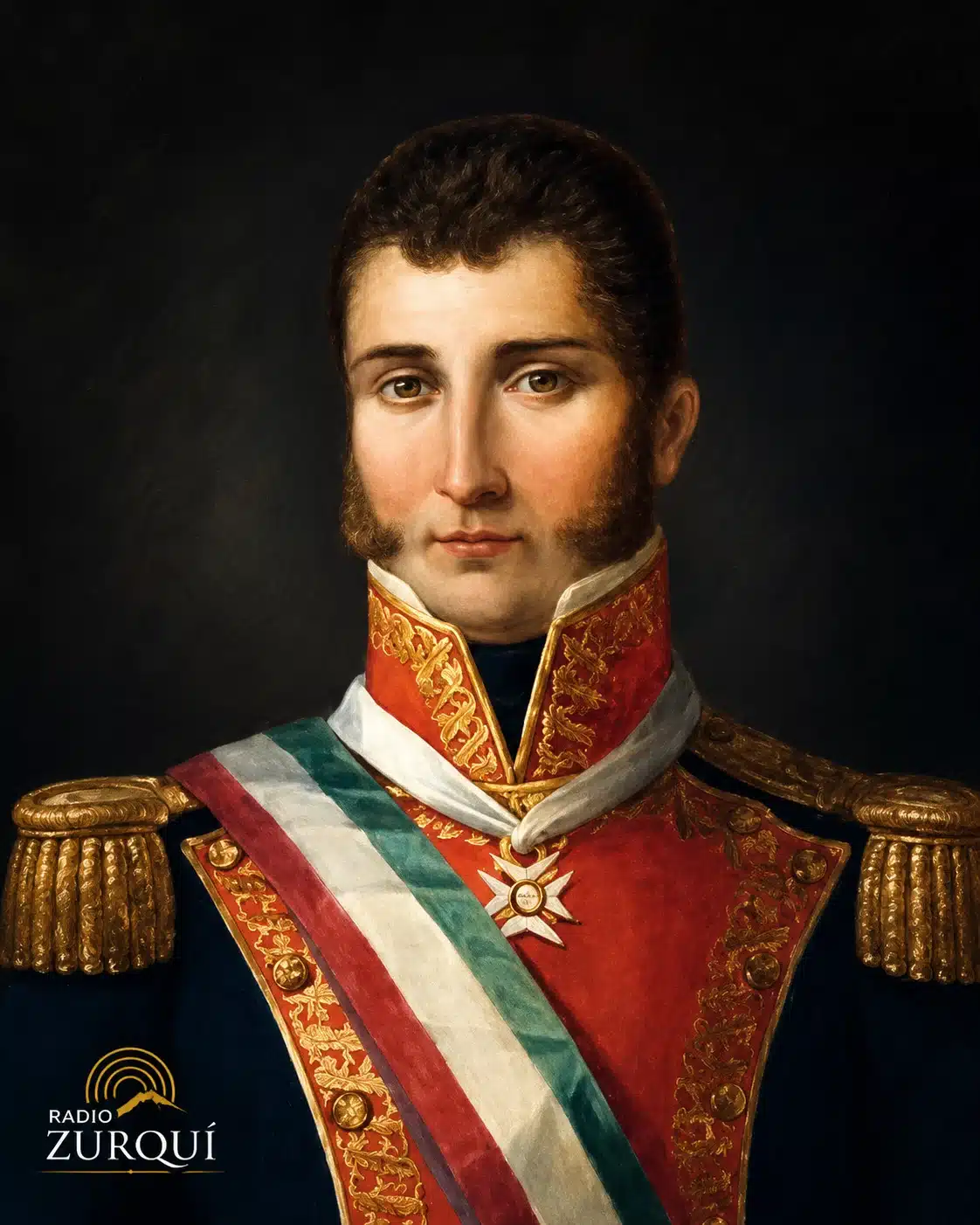 Retrato de Agustín de Iturbide para la cita del día del 19 de julio en Radio Zurquí
