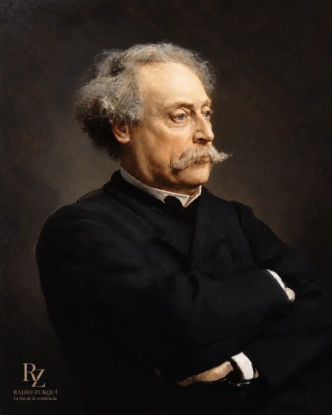 Retrato de Alejandro Dumas hijo para la cita del día del 27 de julio en la historia de Radio Zurquí