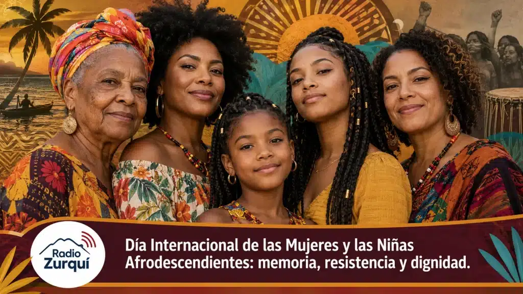 Mujeres y niñas afrodescendientes de distintas generaciones reunidas en una imagen de memoria, resistencia y dignidad.