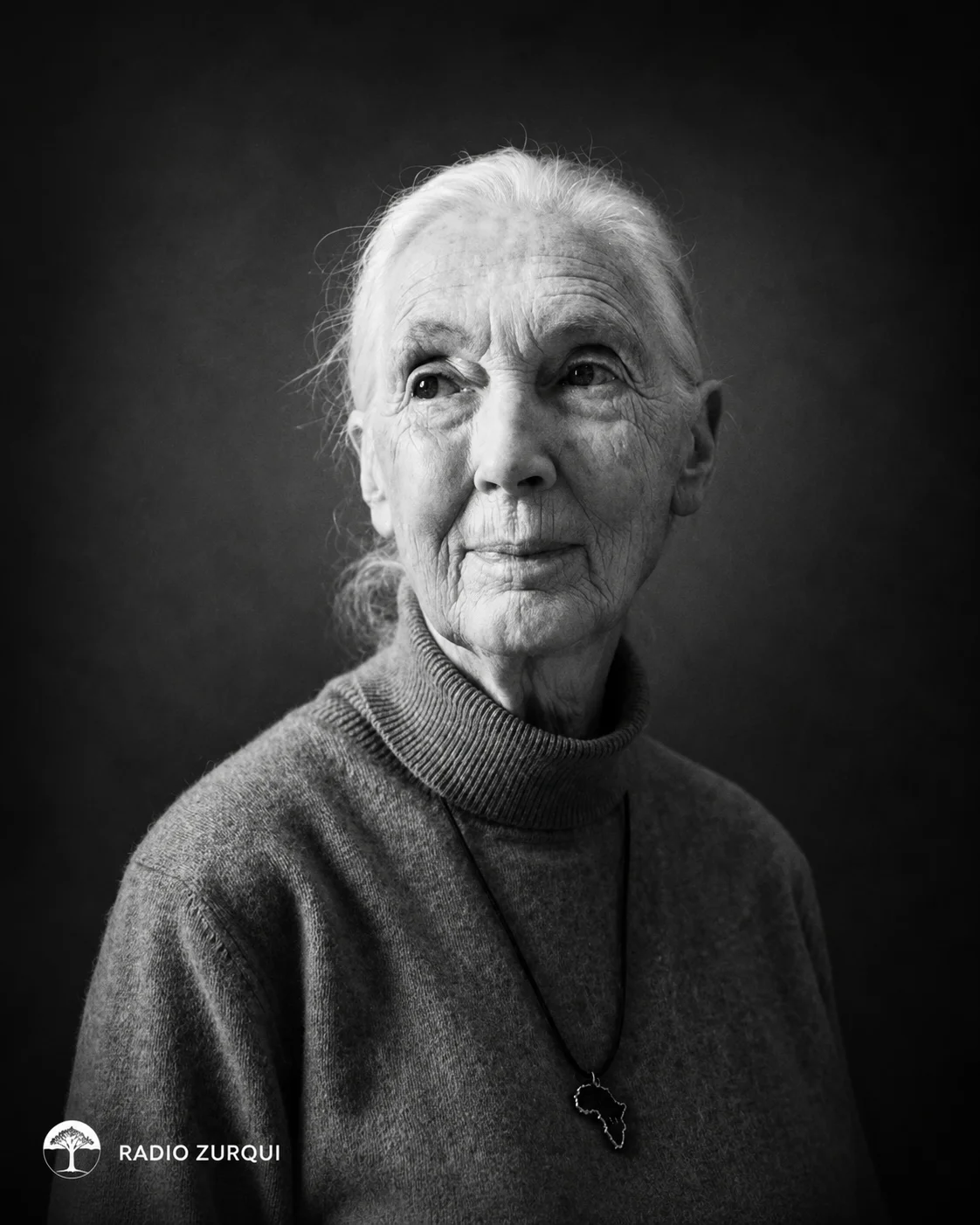 Retrato de Jane Goodall en la cita del día del 14 de julio en la historia
