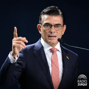 Rodrigo Paz como figura de la derecha latinoamericana en imagen editorial de Radio Zurquí.