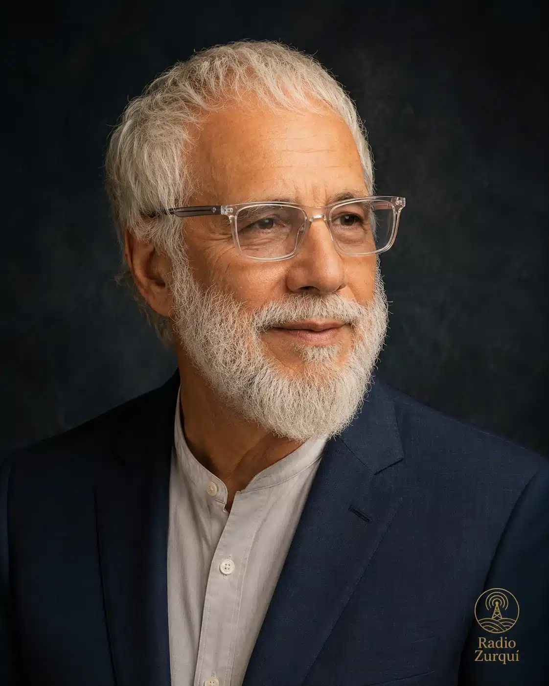 Retrato editorial de Yusuf Islam, también conocido como Cat Stevens, para la cita del día del 21 de julio en Radio Zurquí