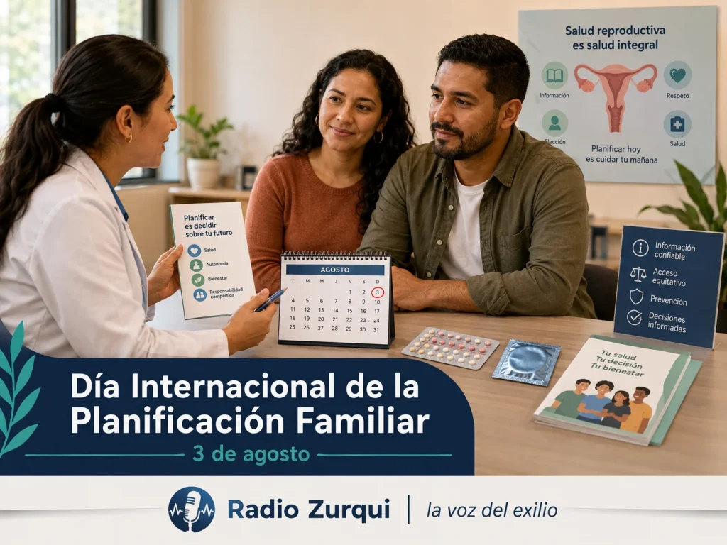 Día Internacional de la Planificación Familiar: consulta médica sobre salud reproductiva, prevención y decisiones informadas.