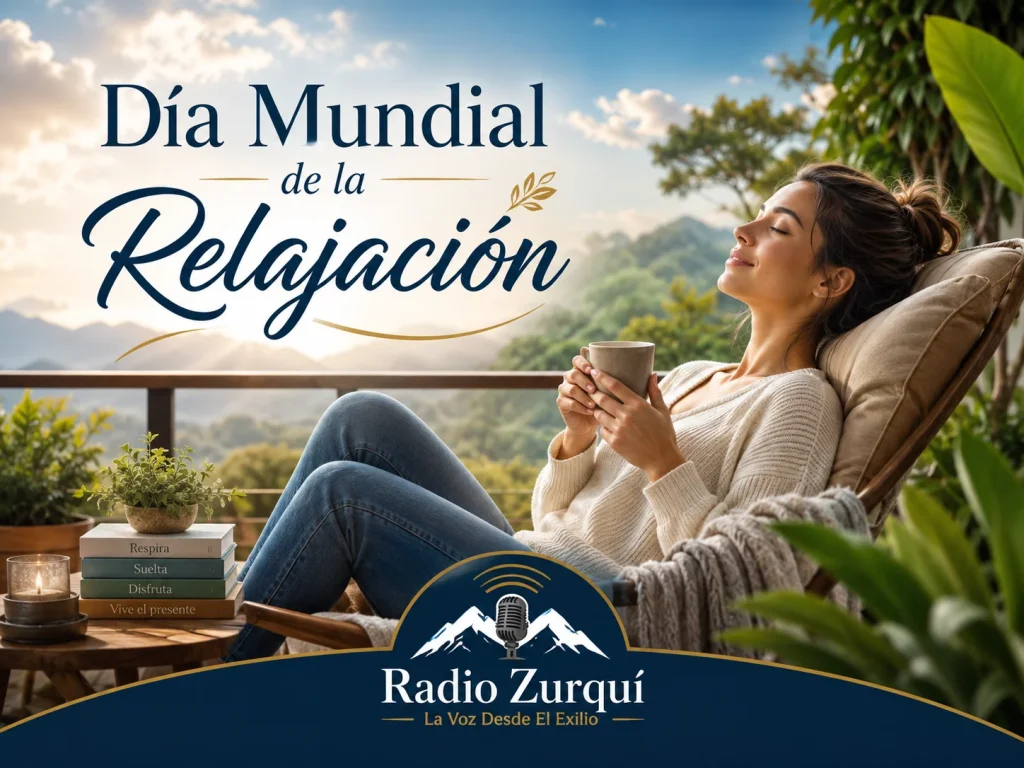 Día Mundial de la Relajación, con una escena de descanso y bienestar, en las efemérides del 15 de agosto en la historia.