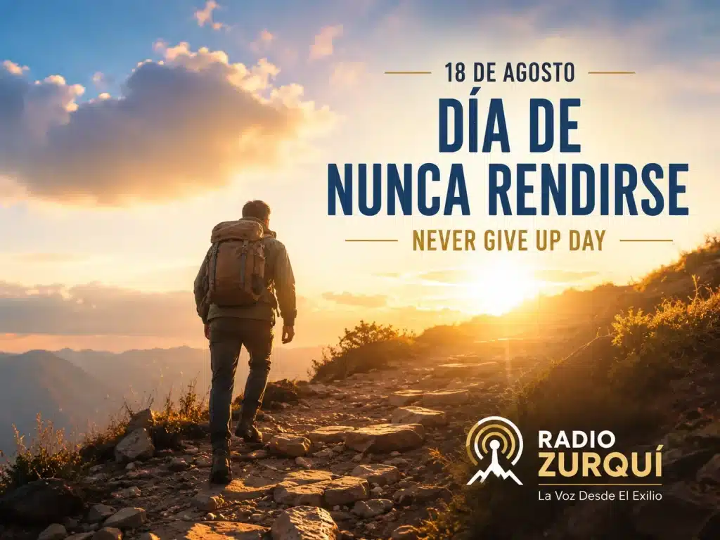 Día de Nunca Rendirse 18 de agosto, imagen de perseverancia y esperanza de Radio Zurquí.