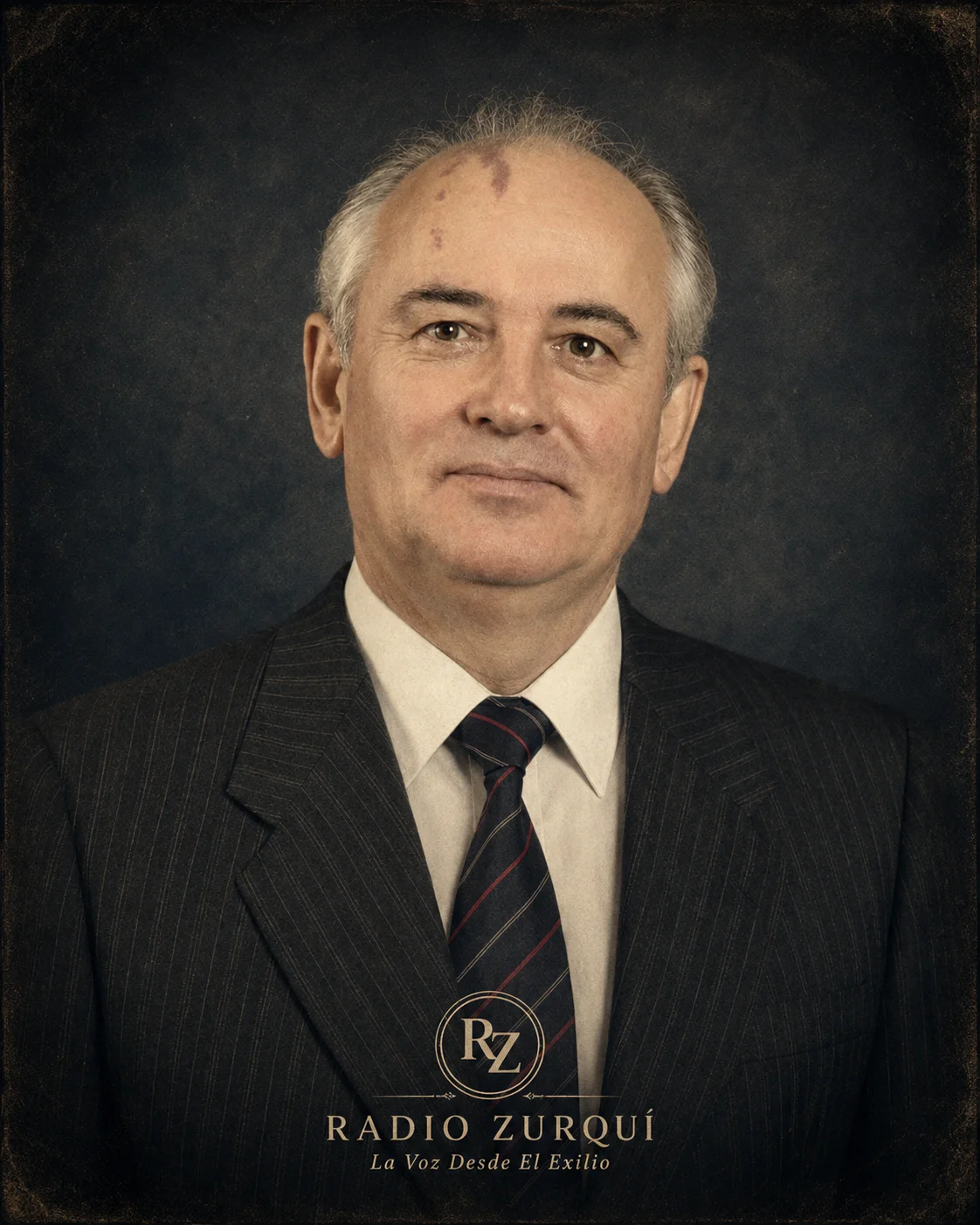 Mijaíl Gorbachov en retrato vintage para la cita del día de Radio Zurquí