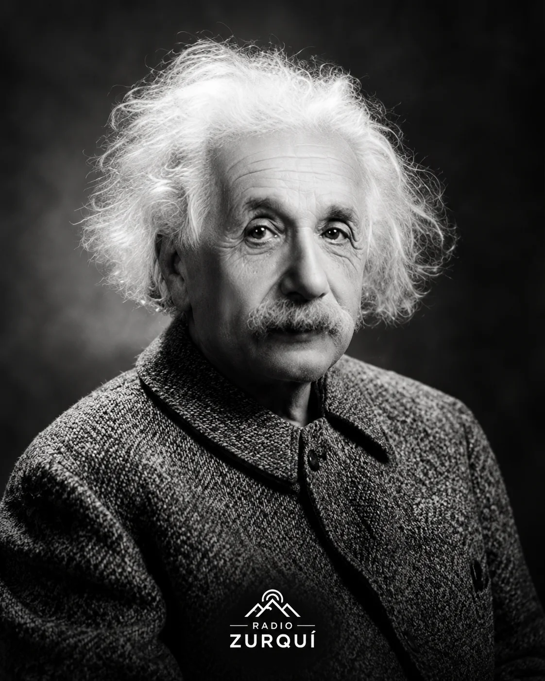 Albert Einstein en retrato editorial para la Cita del Día de Radio Zurquí