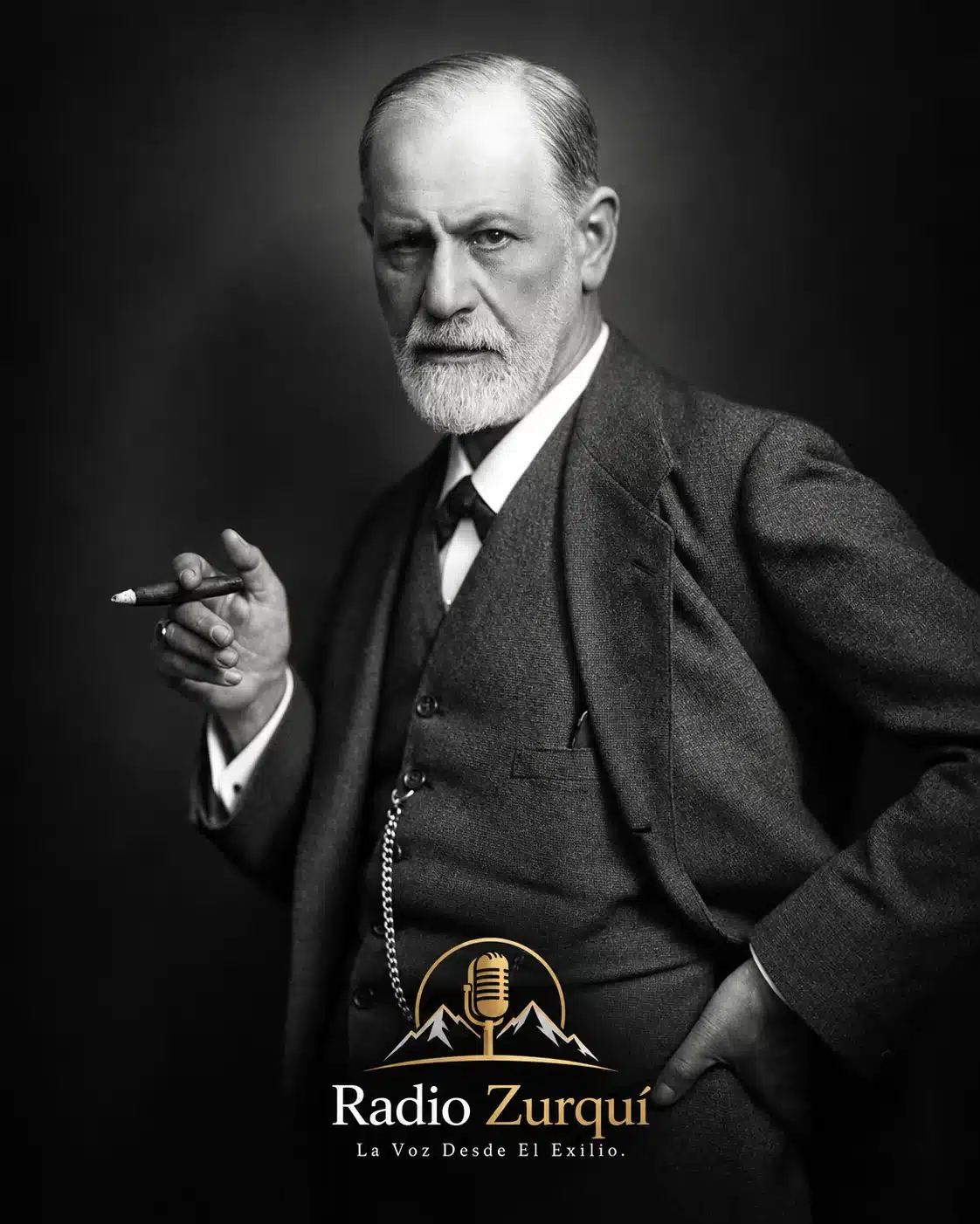 Retrato de Sigmund Freud para la cita del día del 23 de setiembre en Radio Zurquí